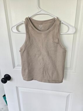 Ribbed Tank Top in Taupe - Women